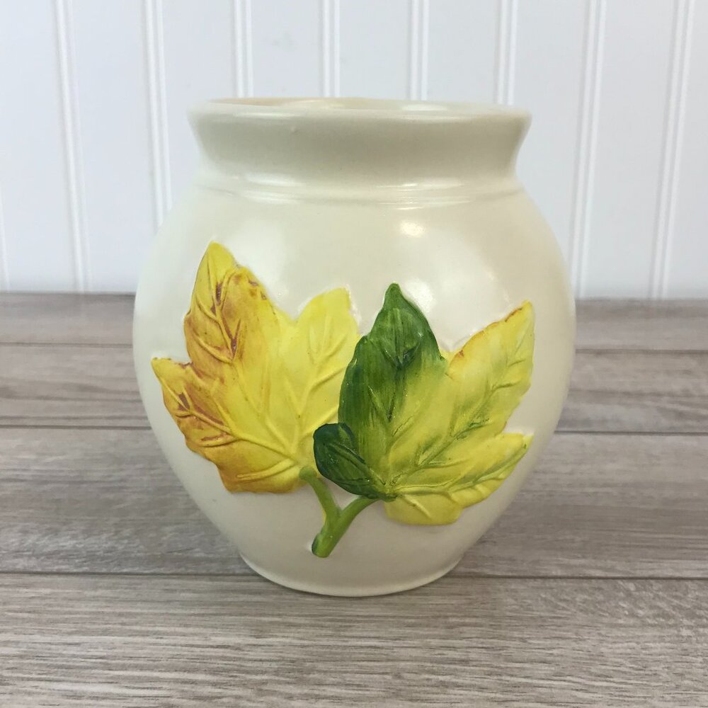PartyLite Ceramic Wax Melting Pot Candle Warmer, Aroma Melts, Autumn Leaves